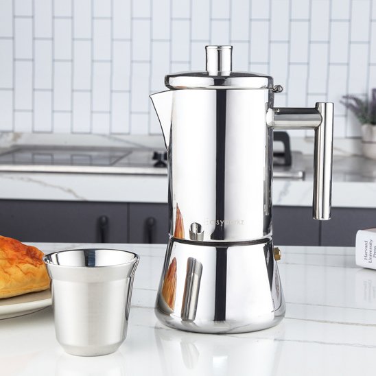 Cafetière italienne à induction verre