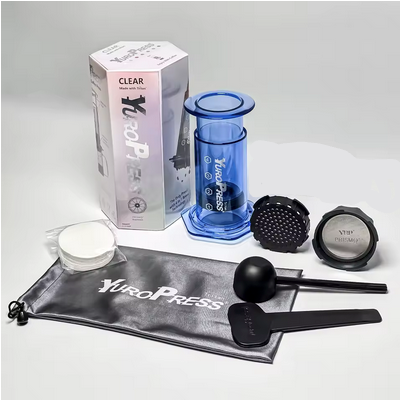 Cafetière nomade Expresso 3 min variante bleue