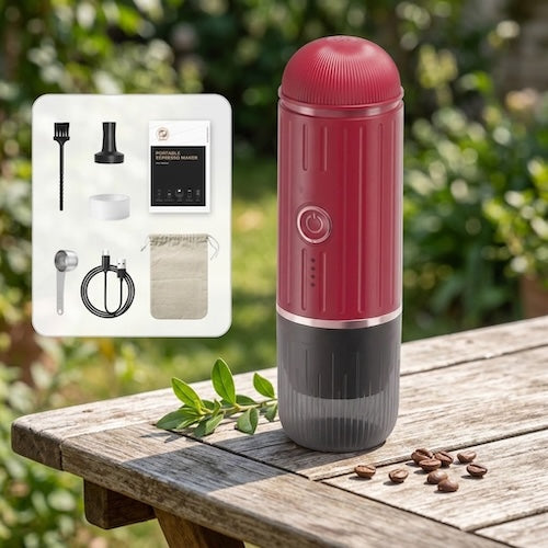 Cafetiere portable Espresso 19Bar variante rouge