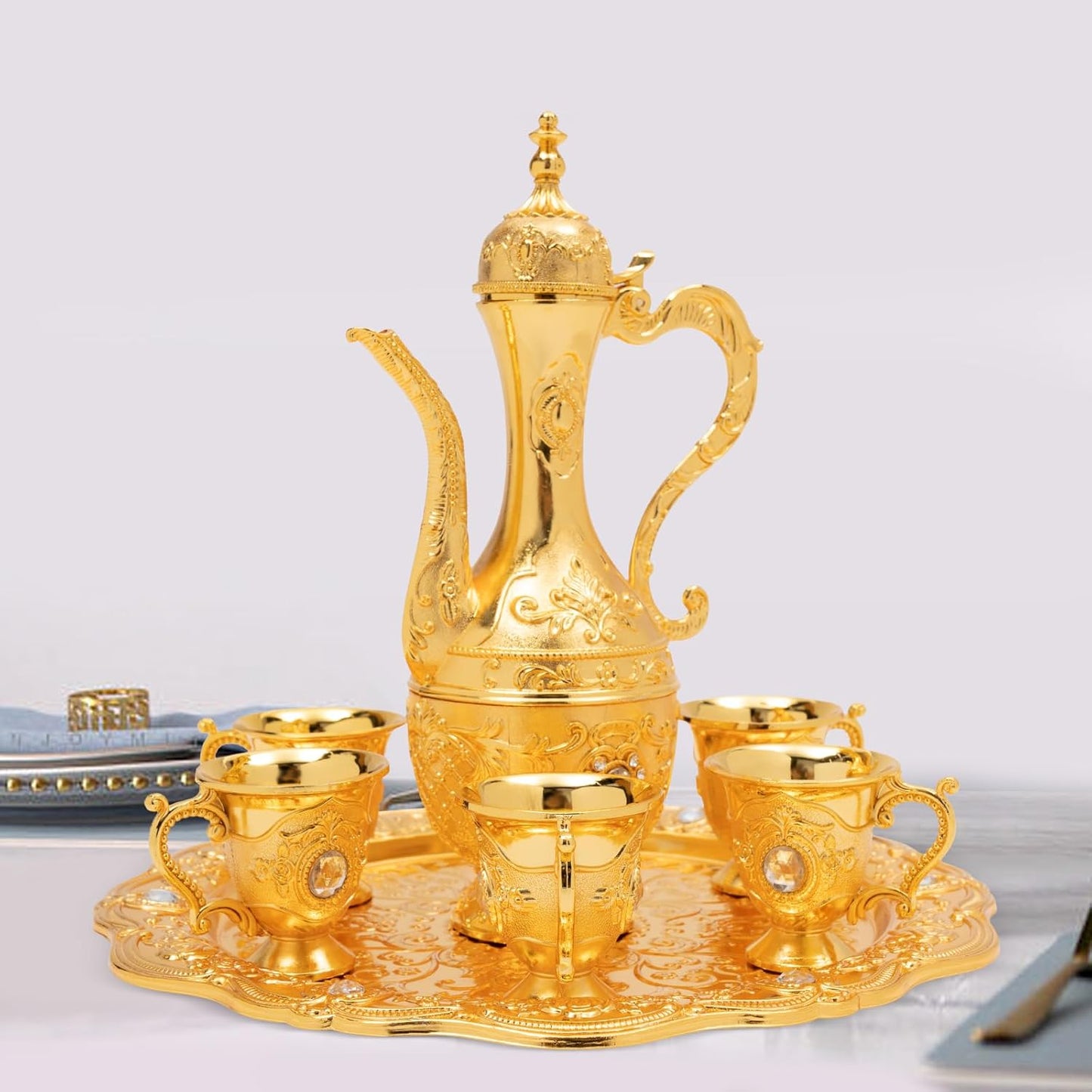 Cafetière Turque - VintageTurkCoffeeSet™ - Doré - Mon Univers Thé et Café