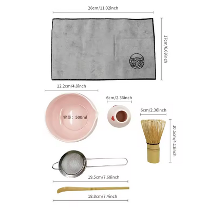 Kit matcha Japanese Ceremony variante avec napperon
