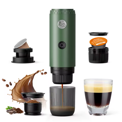 Machine a cafe transportable Compact Nomade variante verte