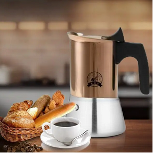 Moka espresso pot Premium Luxe avec café et pain