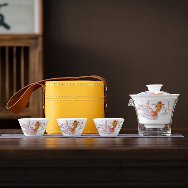Service à Thé - PorceLuxe™ - Carpe Koi - Mon Univers Thé et Café