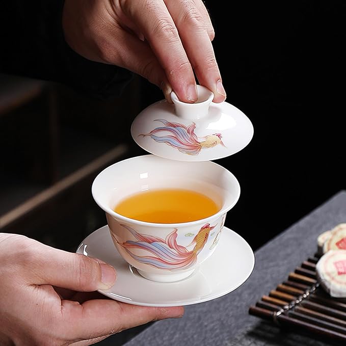 Service à Thé - PorceLuxe™ - Carpe Koi - Mon Univers Thé et Café
