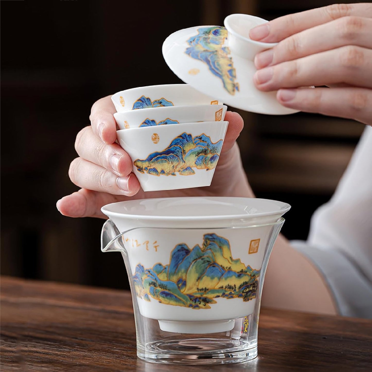 Service à Thé - PorceLuxe™ - Mont Fuji - Mon Univers Thé et Café