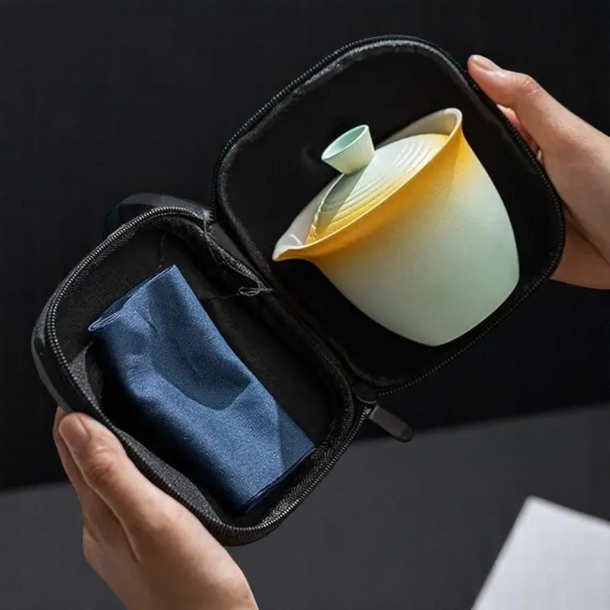 Service à Thé - TravelTeaSet™ - Jaune & Vert - Mon Univers Thé et Café