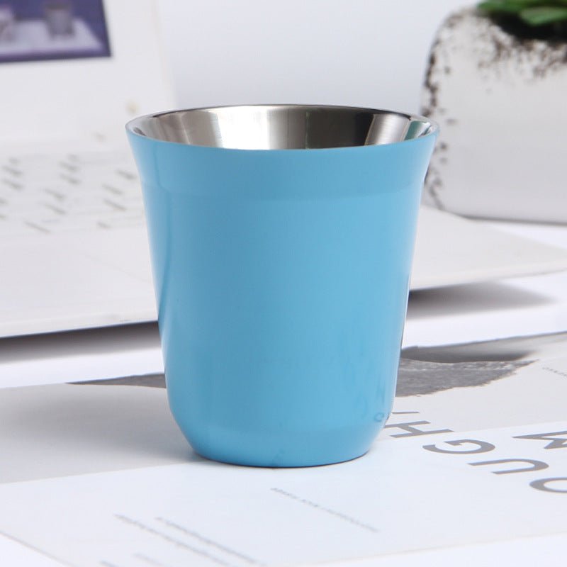 Tasse double paroi ÉcoCafé variante bleue