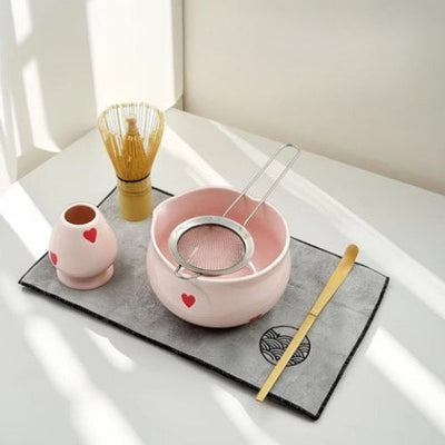 Kit Matcha Japanese Cereony ensemble avec napperon