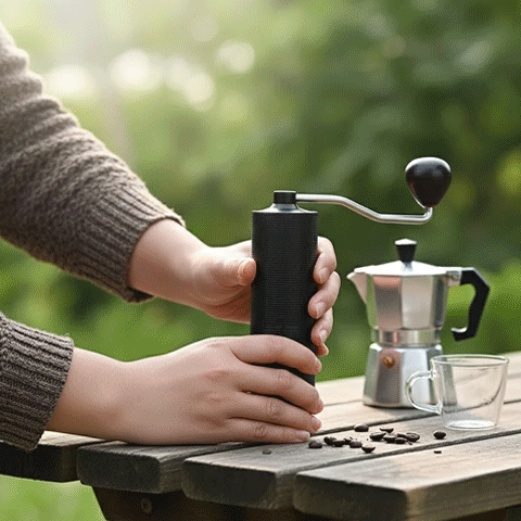 Moulin à café manuel Saveurs Premium - animation