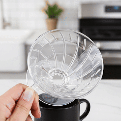 Porte filtre café Premium Clear-animation