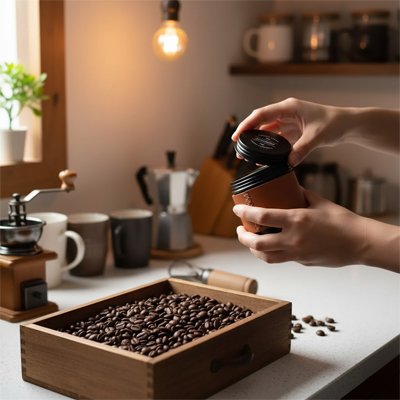 Boite a cafe​ et café