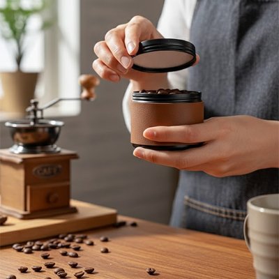 Boite a cafe​ Fresh Aroma et moulin à café