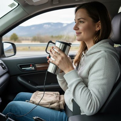 Bouilloire de voyage Compact Explorer pour breuvages chaud dans l'auto