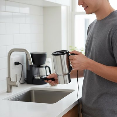 Bouilloire de voyage Compact Explorer se remplit à la maison