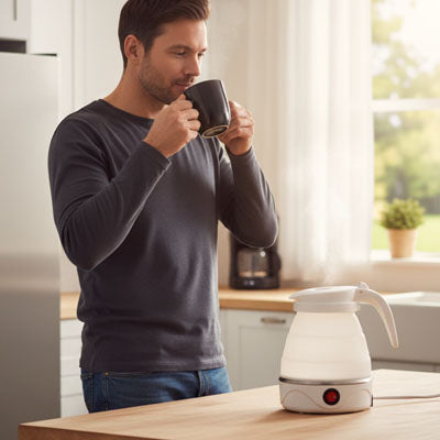 Bouilloire mini FlexSilicone homme boit breuvage