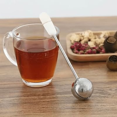 Boule à thé Filtration Parfaite blanc avec tasse transparente