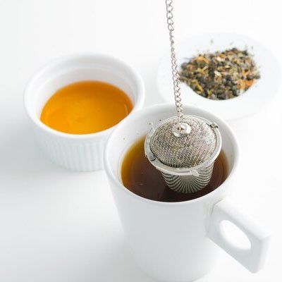 Boule à thé tasse blanche