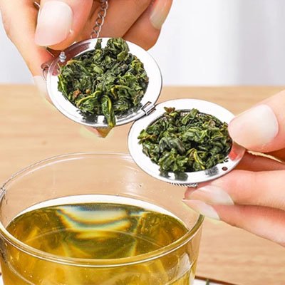 Boule pour le thé Inox Premium avec feuilles de thé