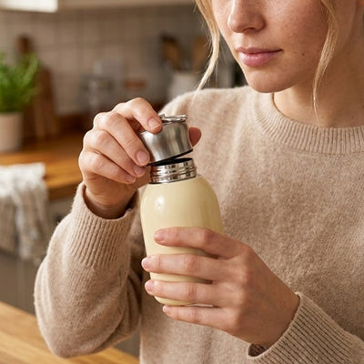 Bouteille isothermique Therma femme ferme le bouchon