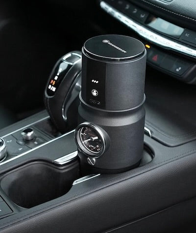 Café nomade cafe Barista Voyageur dans auto