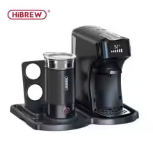 Cafetiere a capsules noire avec mousseur