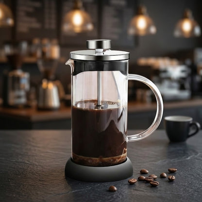 Cafetière a pistons Sublime sur jun compgtoir de granit