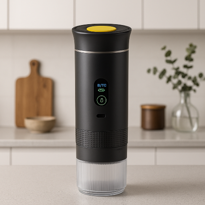 Cafetière de voyage Évasion sur comptoir cuisine