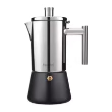 cafetière italienne 300ml inox et noire
