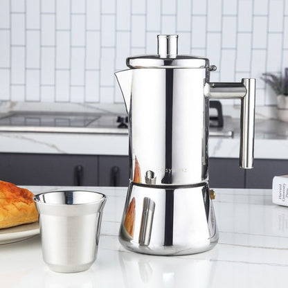 Cafetière italienne à induction verre