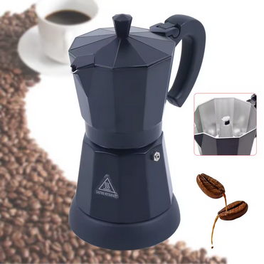 Cafetiere italienne electrique Authentic sur grains de cafe
