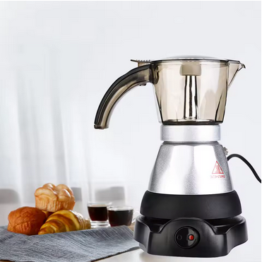 Cafetiere italienne electrique Authentica avec croissants