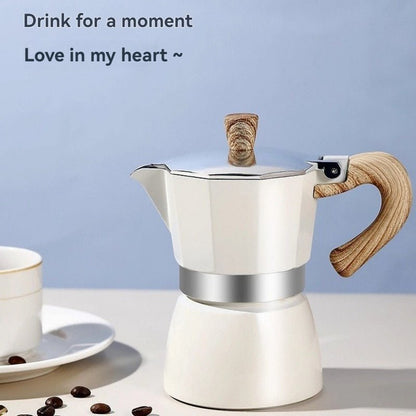 Cafetière italienne ÉlégancePastel variante blanche - Mon Univers Thé et Café