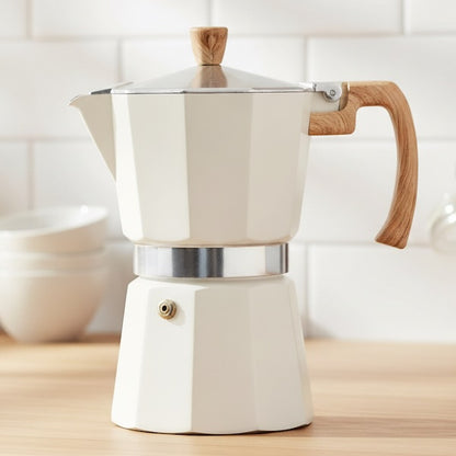 Cafetière italienne ÉlégancePastel variante blanche
