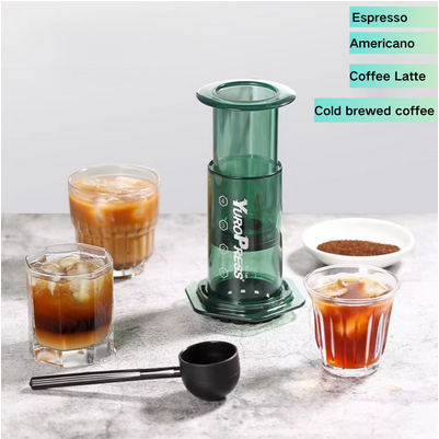 Cafetière nomade Expresso 3 min avec plusieurs cafés
