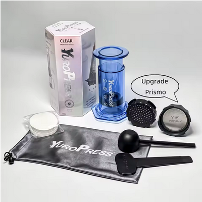 Cafetière nomade Expresso 3 min variante bleue