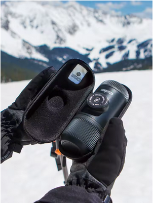 Cafetière portable Aventure Nomade en hiver