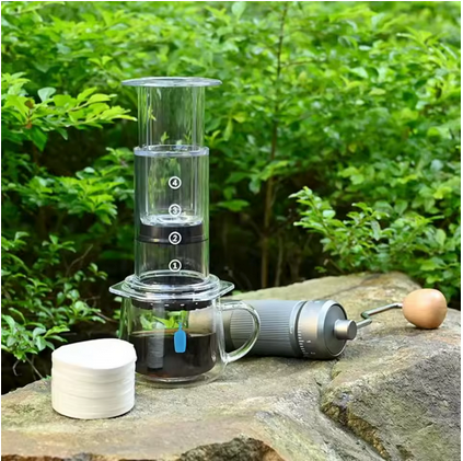 Cafetière portatif Extraction Parfaite sur pierre avec moulin