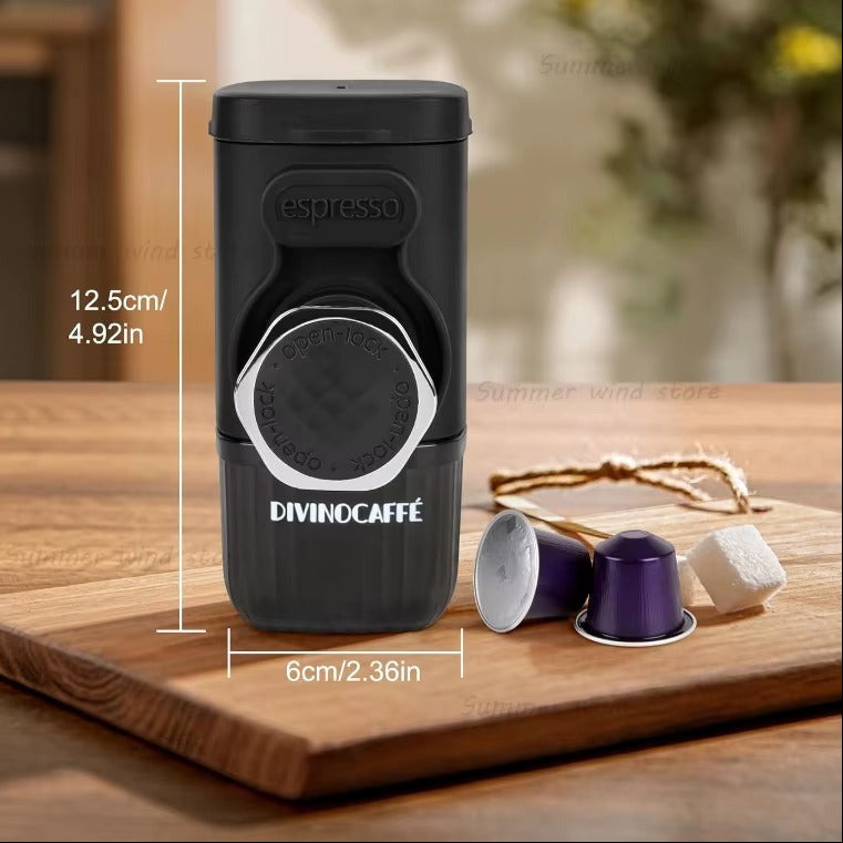 Cafetière portative Espresso Portable sur table avec dosettes