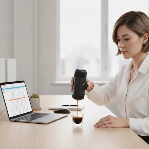 Cafetiere portative Aventure au bureau