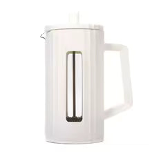 Cafetiere poussoir blanche