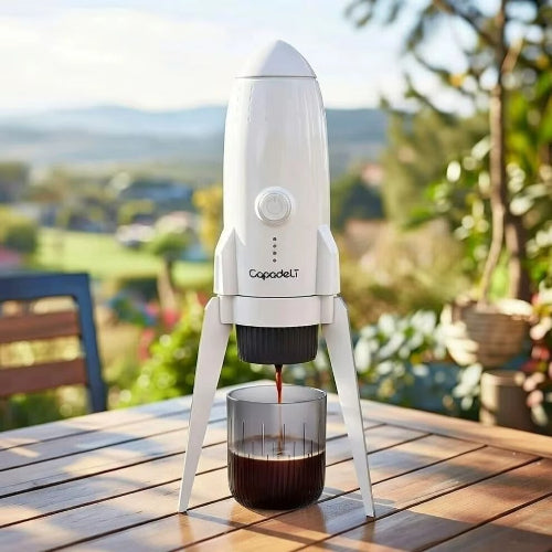 Cafetière transportable Pro Portable sur table à l'extérieure