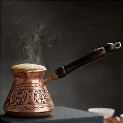 Cafetiere turc Cuivre Artisanal avec café