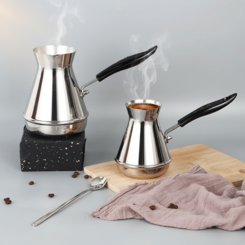 Cafetière turc PremiumTurc remplie de café