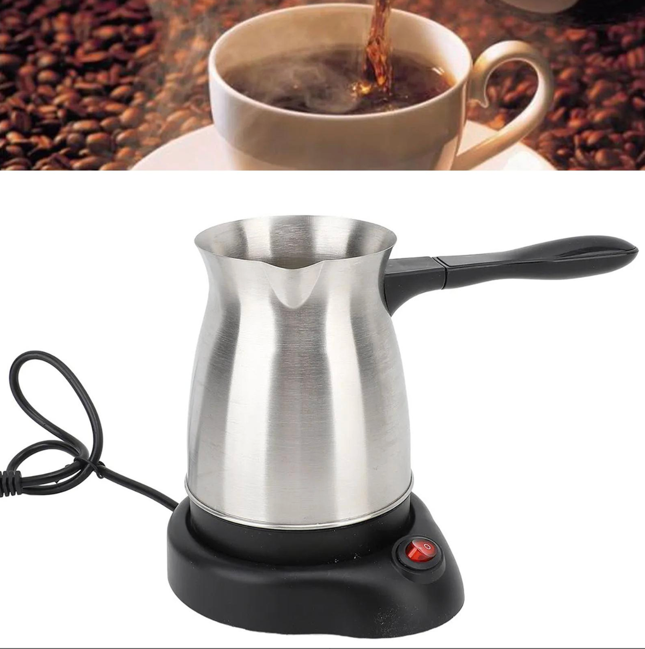 Cafetiere turque Oriental Gourmet image plus tasse avec grains café