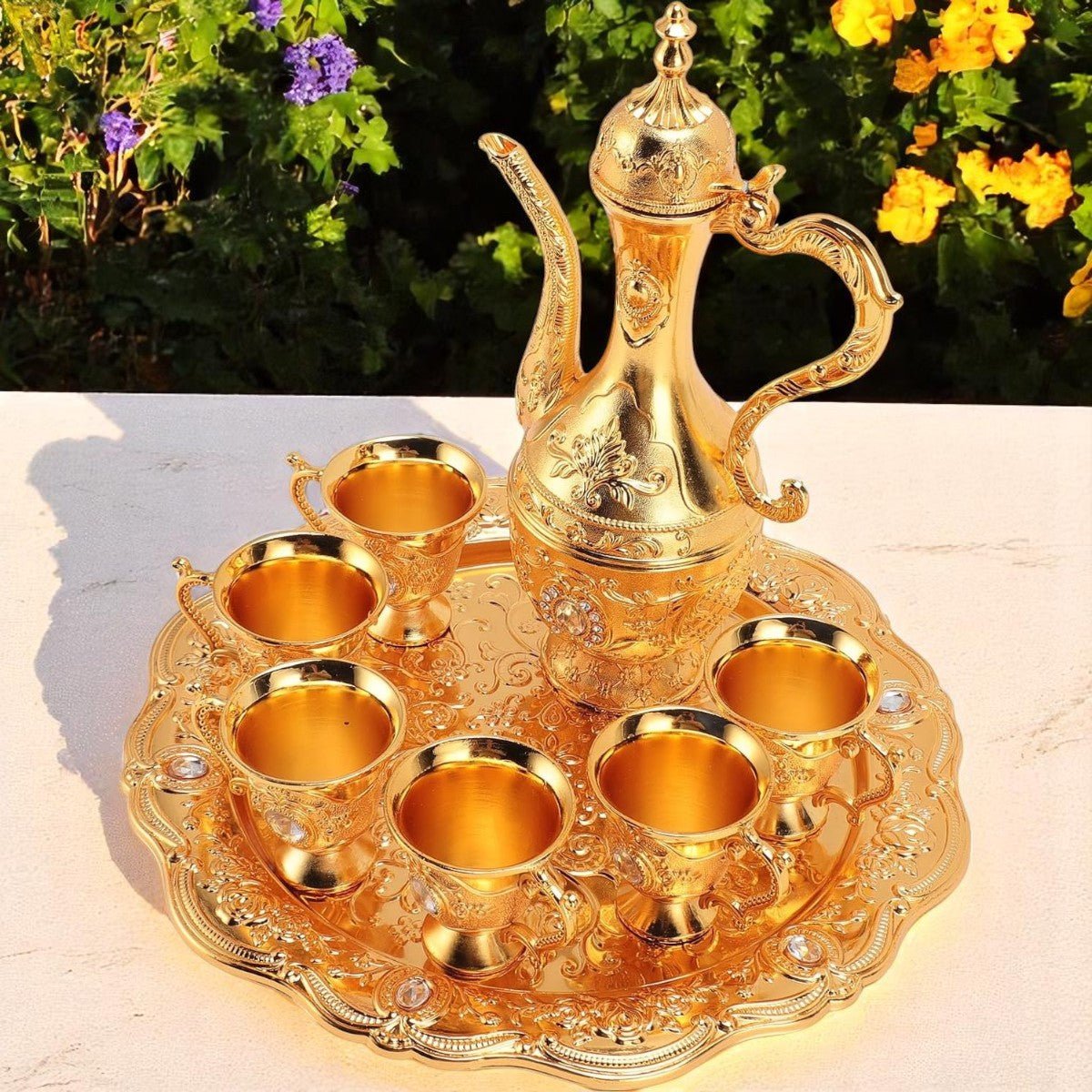 Cafetière Turque - VintageTurkCoffeeSet™ - Doré - Mon Univers Thé et Café