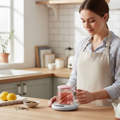 Chauffe tasse USB Therma Pro blanc femme