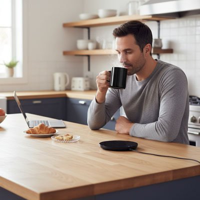 Chauffe Tasse USB Thermo Sip homme boit café