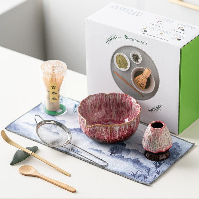 Coffret matcha Collection Kyoto variante rouge