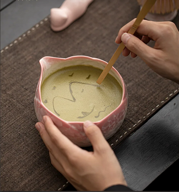 Coffret thé matcha Tradition Authentique dessin sur matcha